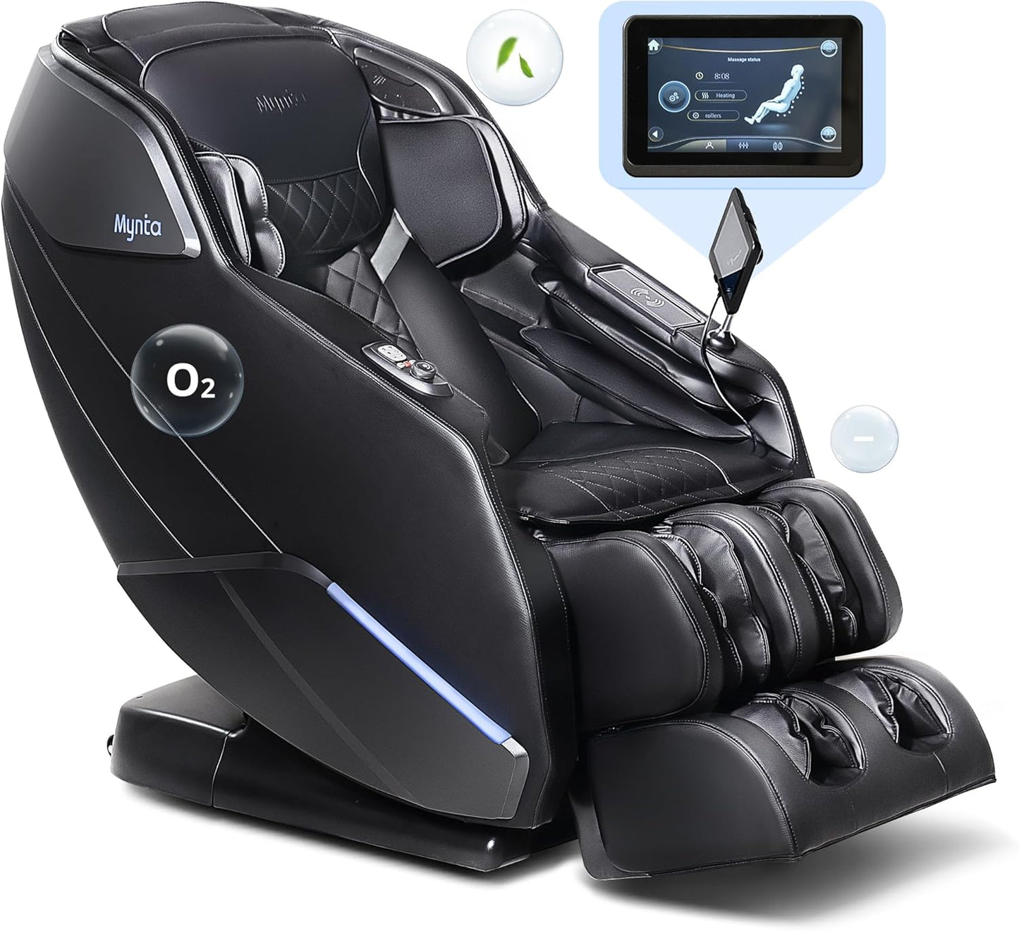 2024 Mynta Massage Chair Full Body with Heat, Zero Gravity SL-Track Shiatsu 3D Massage Chairs with O2 Ionizer