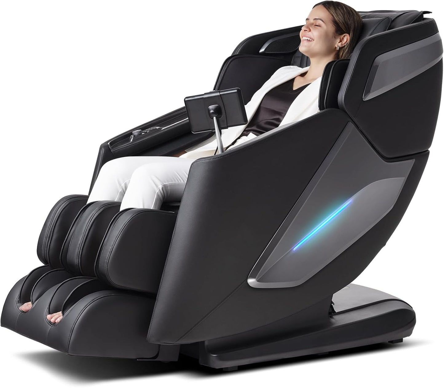 4D Massage Chair, Full Body Massage Chair, Zero Gravity Recliner w/Intelligent Voice Control, 53.14" SL Track, Electric Calfrest Extension, 12 Auto Modes, USB Type-C, Bluetooth Speaker, TFT Screen