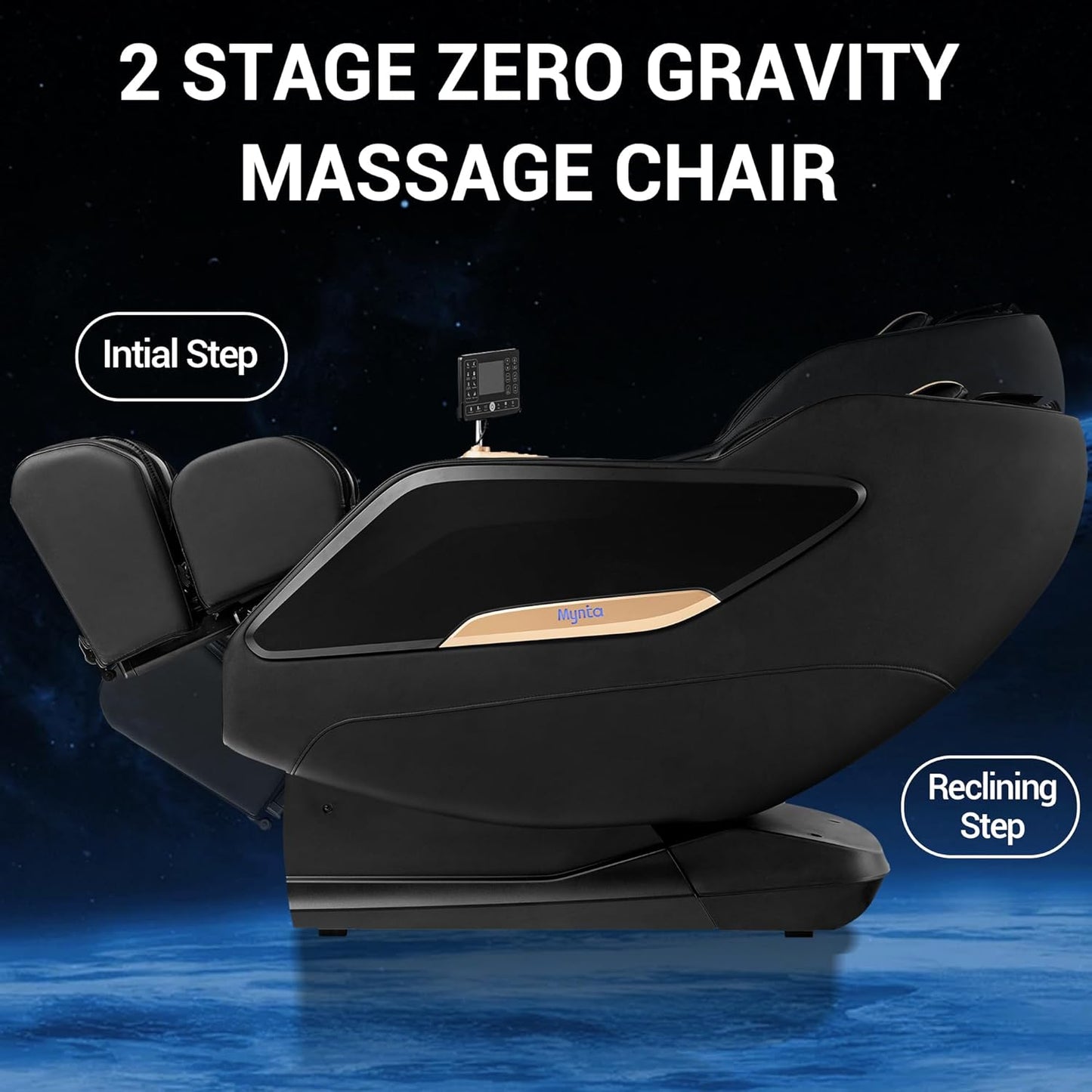 MYNTA 2025 Massage Chair, SL Track Zero Gravity Full Body Shiatsu Massage Chairs with Lumbar&Calf Heating, M1820